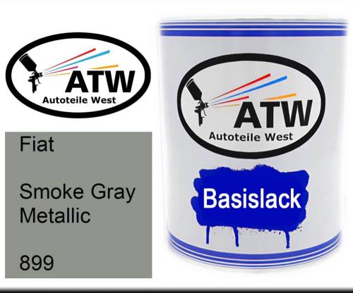 Fiat, Smoke Gray Metallic, 899: 1L Lackdose, von ATW Autoteile West.